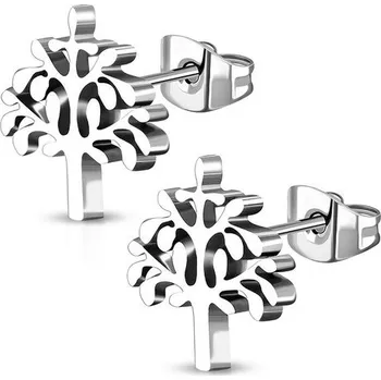 Náušnice Náušnice ve tvaru stromu z nerezové oceli