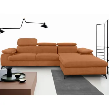 Sedací souprava Rohová sedací souprava Scala, rezavá látka, pravý roh