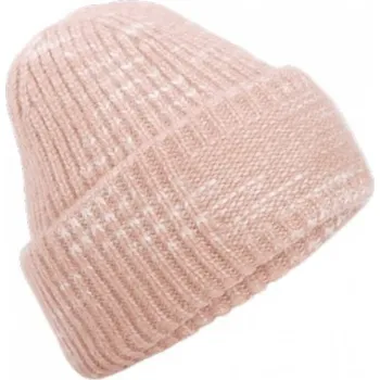 Čepice Beechfield Pletená ohrnovací čepice s manžetou na výšivku Barva: Jemná růžová CB330R