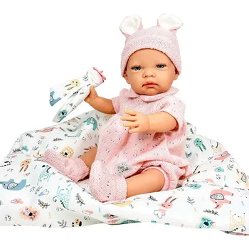 Hračka pro nejmenší NINES D'ONIL miminko Rubi Lana holka 45 cm