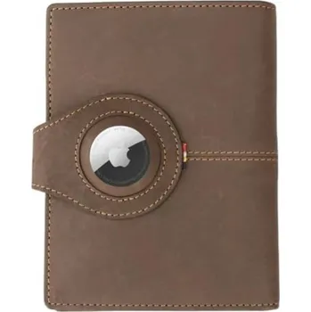 Peněženka Garzini Kožené pouzdro na pas a doklady AirTag Java Brown