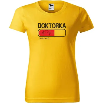 Dámské oblečení DOBRÝ TRIKO Dámské tričko s potiskem Doktorka loading Barva: Žlutá, Velikost: L