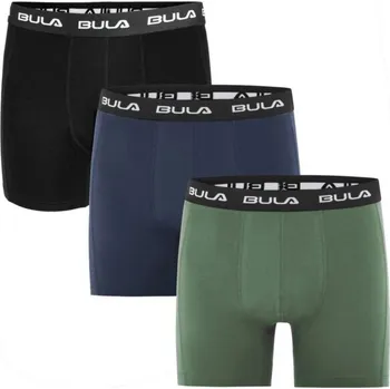 Pánské spodní prádlo Pánské bavlněné boxerky Bula FRAME BOXER 3PK M Černá, Mix, Bílá