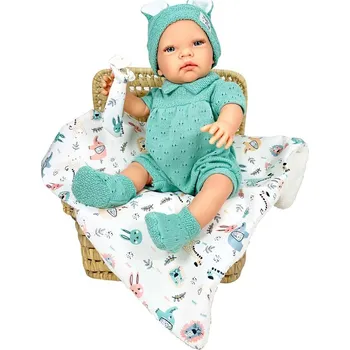 Hračka pro nejmenší NINES D'ONIL miminko Rubi Lana kluk 45 cm