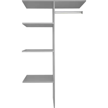 Šatní skříň Vnitřní policový systém do šatní skříně šedý, šířka 110 cm/výška 160 cm