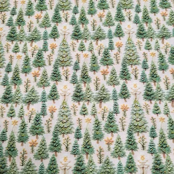 BYTEMA Bavlněná látka VÁNOČNÍ STROMEČKY šíře 150 cm