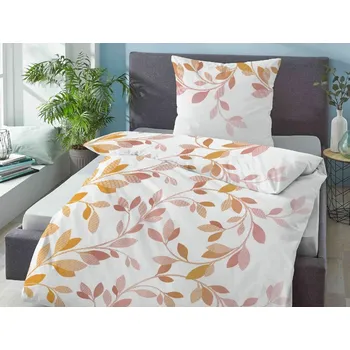 Povlečení Povlečení seersucker Julia 140x200 cm, listy