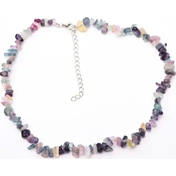 Náhrdelník Magieprirody.cz Náhrdelník Fluorit duhový tromlovaný #135 - z přírodních kamenů