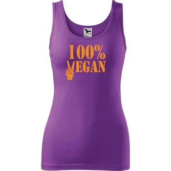 Dámské tričko DOBRÝ TRIKO Dámské tílko s potiskem 100% vegan Velikost: M, Barva: Fialová