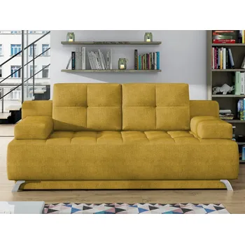 Pohovka Rozkládací pohovka Oslo, žlutá látka