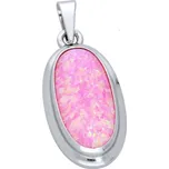 Goldstore Přívěsek bílé zlato s růžovým opálem Váha: 1.59 g