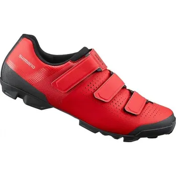 Pánské cyklistické tretry SHIMANO TRETRY MTB SH-XC100MR ČERVENÉ vel.42