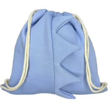 Dívčí mikina Mimilove Bavlněný batůžek Dino Světle modrý