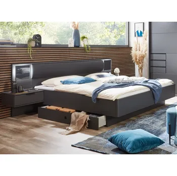 Postel Postel s nočními stolky Saigon 180x200 cm, s osvětlením