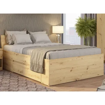 Postel Postel se zásuvkami Carlos 140x200, dub artisan