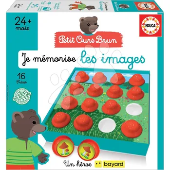 Desková hra Naučná hra pro nejmenší Je mémorise les images Educa pexeso s houbičkami od 24 měsíců
