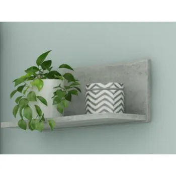 police Nástěnná police Carlos, šedý beton, 40 cm