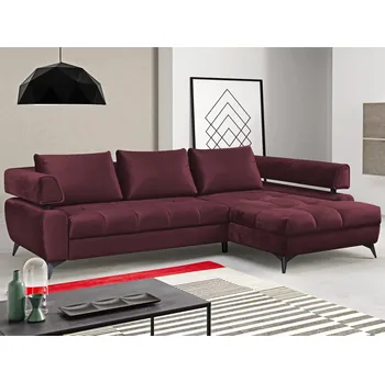 Sedací souprava Rohová sedací souprava Paris, vínová látka, pravý roh