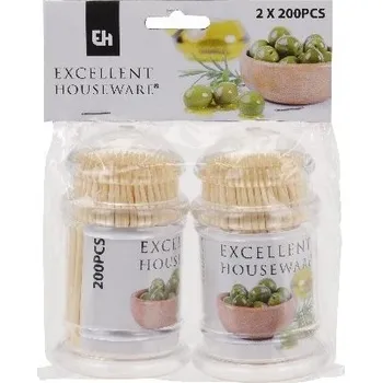 Jednorázové nádobí Párátka 2 x 200 ks, bambus