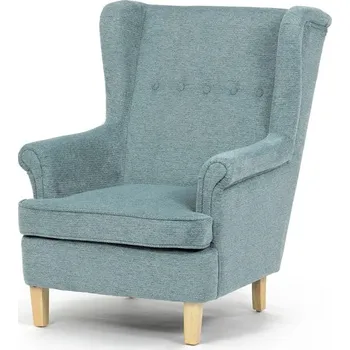 Křeslo Relaxační křeslo ušák MAVEN — masiv, látka, přírodní / zelená