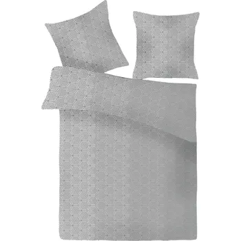 Povlečení Povlečení Alla 140x200 cm, grafický vzor, šedo-bílé renforcé