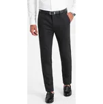 Ombre Clothing Pánské černé klasické chinos kalhoty s jemnou texturou V5 PACP-0188