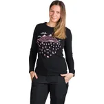 Dámské tričko s dlouhým rukávem Northfinder DEANN XS Černá, Bílá