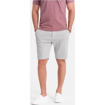 Pánské kraťasy Ombre Clothing Světle šedé chinos kraťasy V5 SRCS-0127