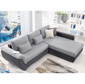 Sedací souprava Rohová sedací souprava Torgau, šedá/světle šedá tkanina