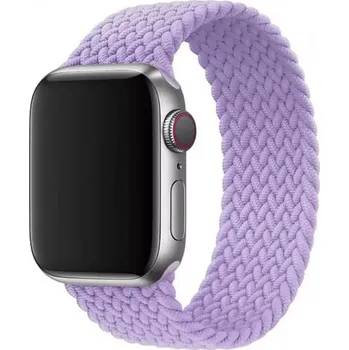 Řemínek na hodinky Strap Fabric Apple Watch7/6/SE/5/4/3/2 (45mm/44mm/42mm)náhradní pletený náramek Fialový