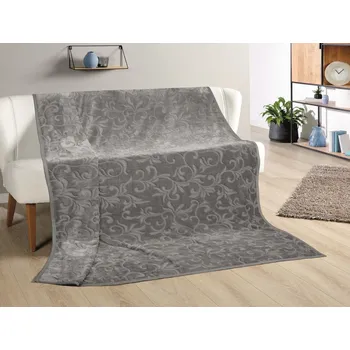 deka Deka Ornament 180x220 cm, stříbrná