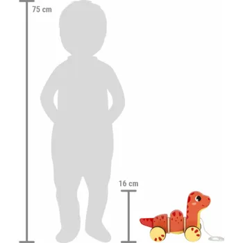 Dřevěná hračka small foot Dřevěná tahací hračka Dino
