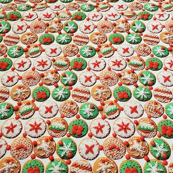 BYTEMA Bavlněná látka PERNÍKOVÉ BAŇKY šíře 150 cm