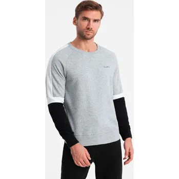 Pánská mikina Ombre Clothing Originální šedá mikina V1 SSNZ-22FW-003