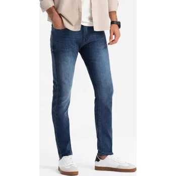 Ombre Clothing Jedinečné modré pánské džíny V1 PADP-0214