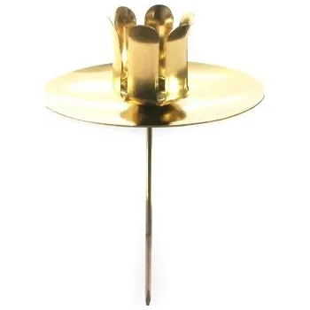 Svícen Emocio Svícen kovový na stromkovou svíčku se zápichem zlatý 5 cm 1 kus