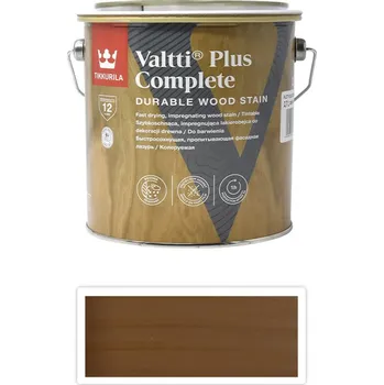 Lak na dřevo TIKKURILA Valtti Plus Complete - matná tenkovrstvá lazura 2.7 l Ruoko 5070 - Venkovní barva na dřevo