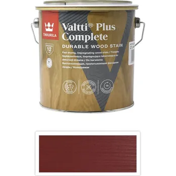 Lak na dřevo TIKKURILA Valtti Plus Complete - matná tenkovrstvá lazura 2.7 l Varvikko 5058 - Venkovní barva na dřevo