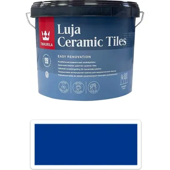barva na zeď TIKKURILA Luja Ceramic Tiles - barva na keramické obklady 2.7 l Signalblau / Signální modrá RAL 5005 - Barva na beton, kámen a další materiál