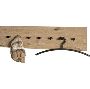 Věšák Věšák na zeď Parma, šířka 80 cm, dub/černý