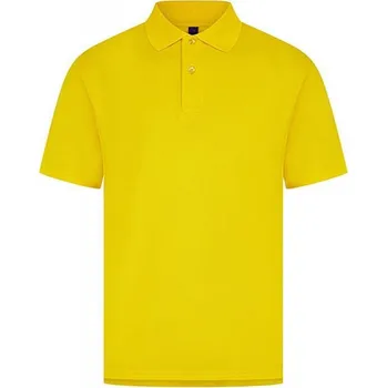 Pánské tričko Henbury Pánská polokošile Coolplus z piké úpletu Barva: Žlutá, Velikost: XS W475