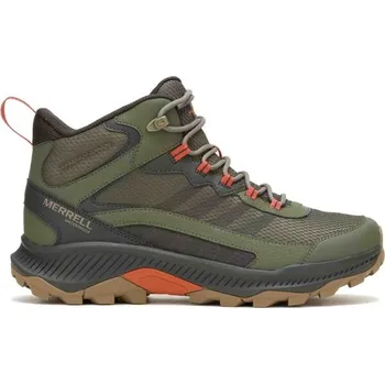 Pánská treková obuv Pánské outdoorové boty Merrell SPEED STRIKE 2 MID WP 7.5 Khaki, Hnědá, Oranžová