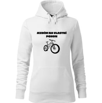 Dámská mikina DOBRÝ TRIKO Dámská mikina s potiskem Vlastní pohon Velikost dámské mikiny: XL, Barva: Bílá