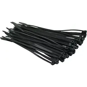 Stahovací páska Vázací páska černá UV 430 x 4,5 mm (100 ks)