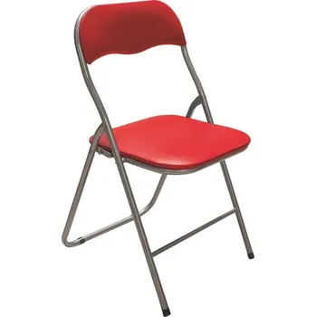 Jídelní židle Skládací židle Foldus, červená ekokůže