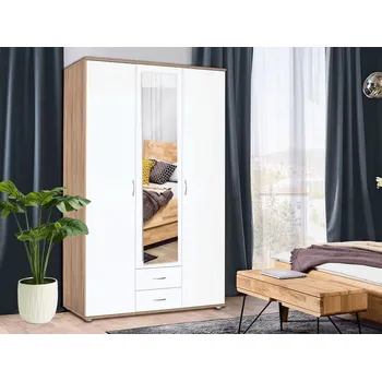 Šatní skříň Šatní skříň 3-dveřová Twin, dub sonoma/bílá