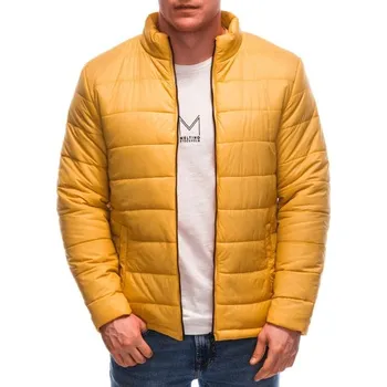 Pánská casual bunda Buďchlap Hořčicová přechodná bunda bez kapuce C526