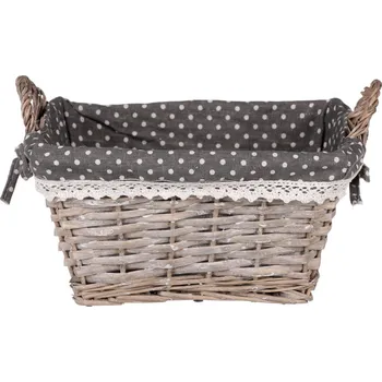 Úložný box Proutěný košík s uchy Willow, šedý