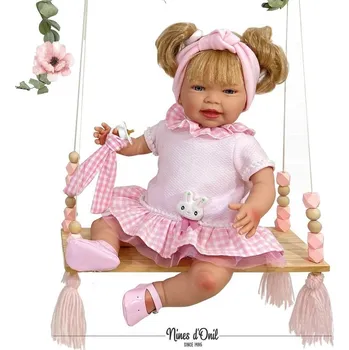 Hračka pro nejmenší NINES D'ONIL realistická panenka Susi blond vlásky 48 cm