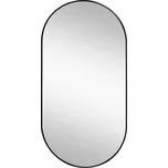 Nástěnné zrcadlo Josie 50x100 cm, černé oválné